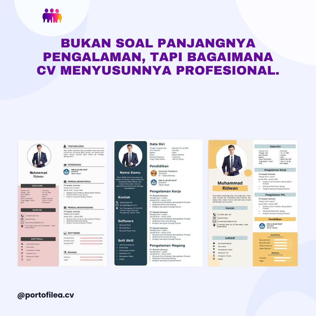 Bukan soal panjangnya pengalaman, tapi bagaimana CV menyusunnya profesional — Saatnya kamu buat CV yang benar-benar bekerja untukmu