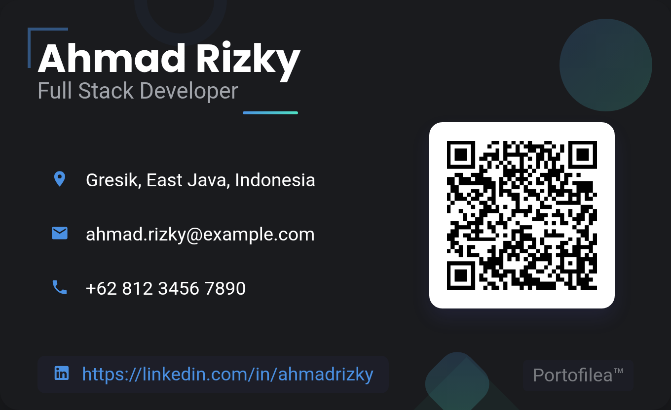 Modern Name Card: Frontline Design 4