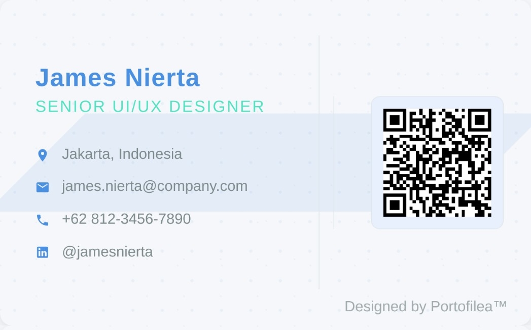 Modern Name Card: Frontline Design 3