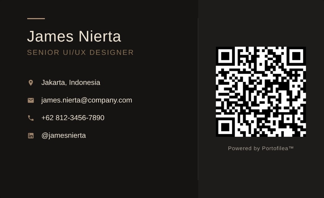 Modern Name Card: Frontline Design 5