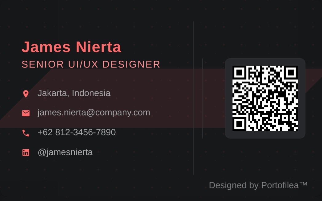 Modern Name Card: Frontline Design 3