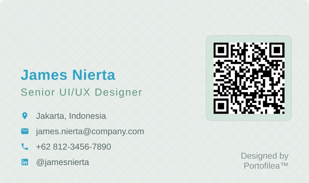 Modern Name Card: Frontline Design 2