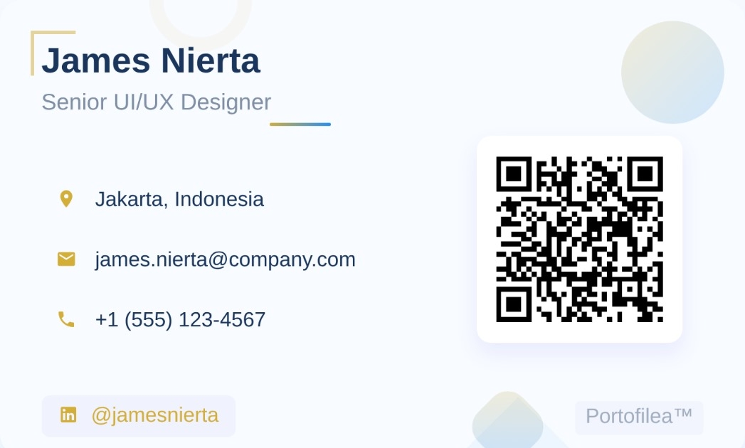 Modern Name Card: Frontline Design 4