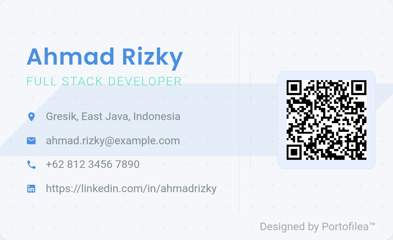 Modern Name Card: Frontline Design 3