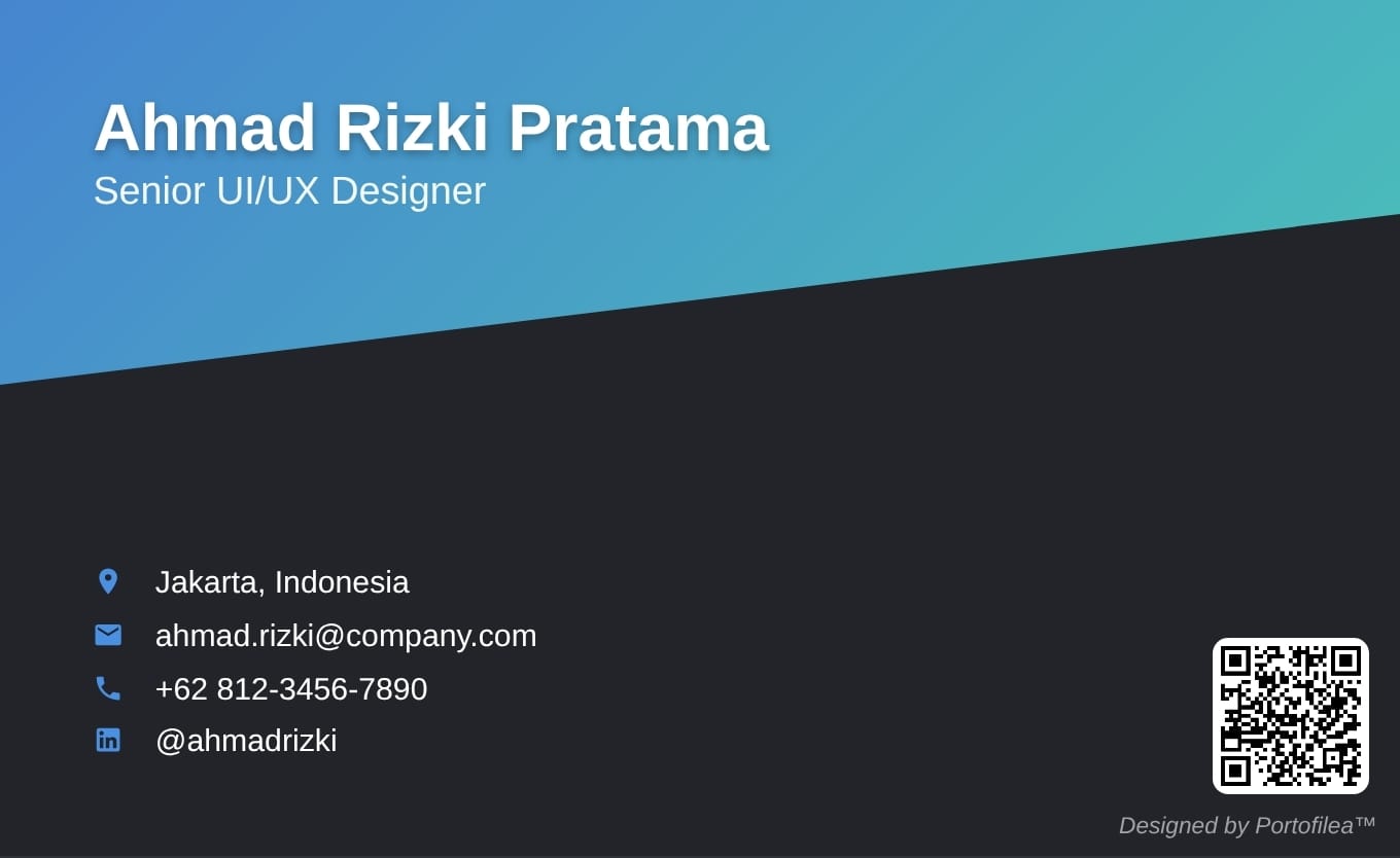 Modern Name Card: Frontline Design 1