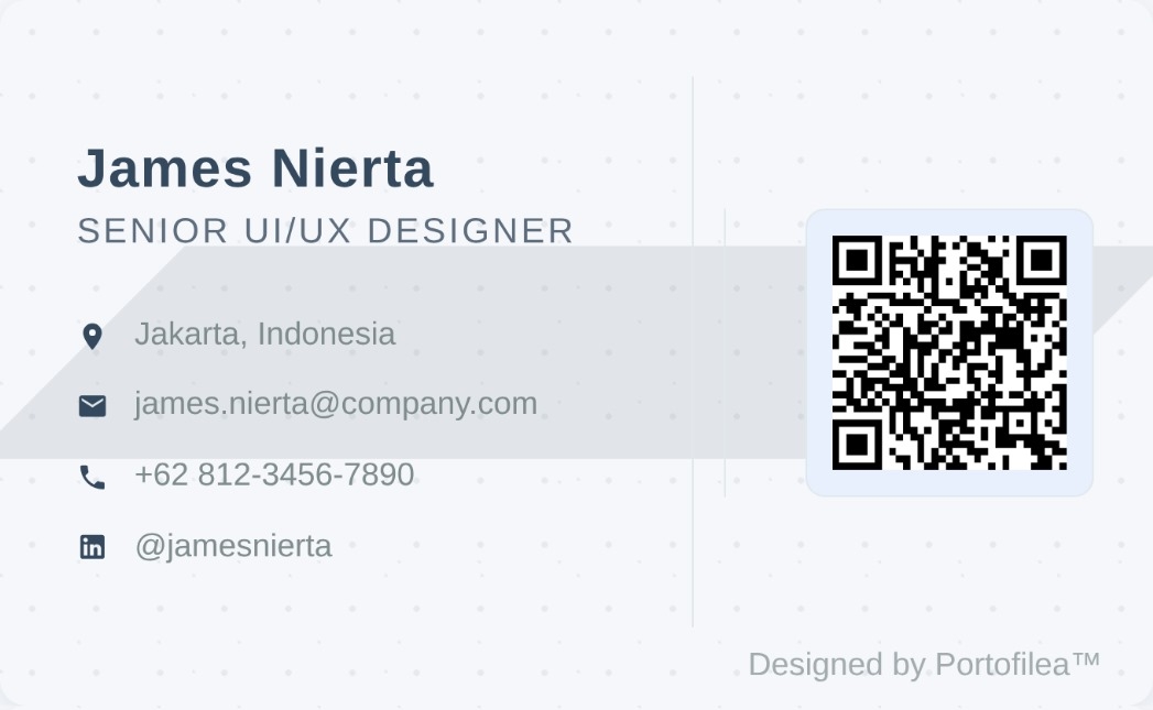 Modern Name Card: Frontline Design 3