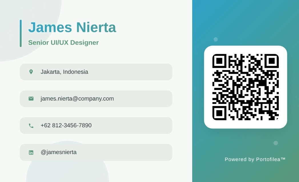 Modern Name Card: Frontline Design 6