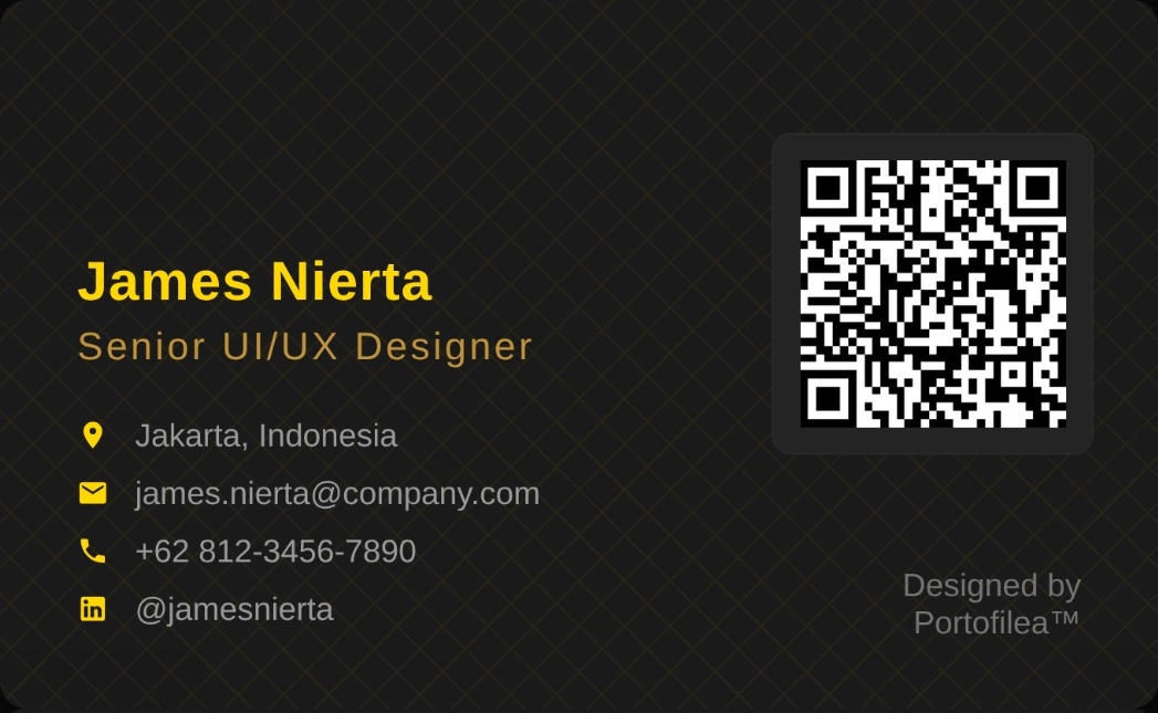 Modern Name Card: Frontline Design 2