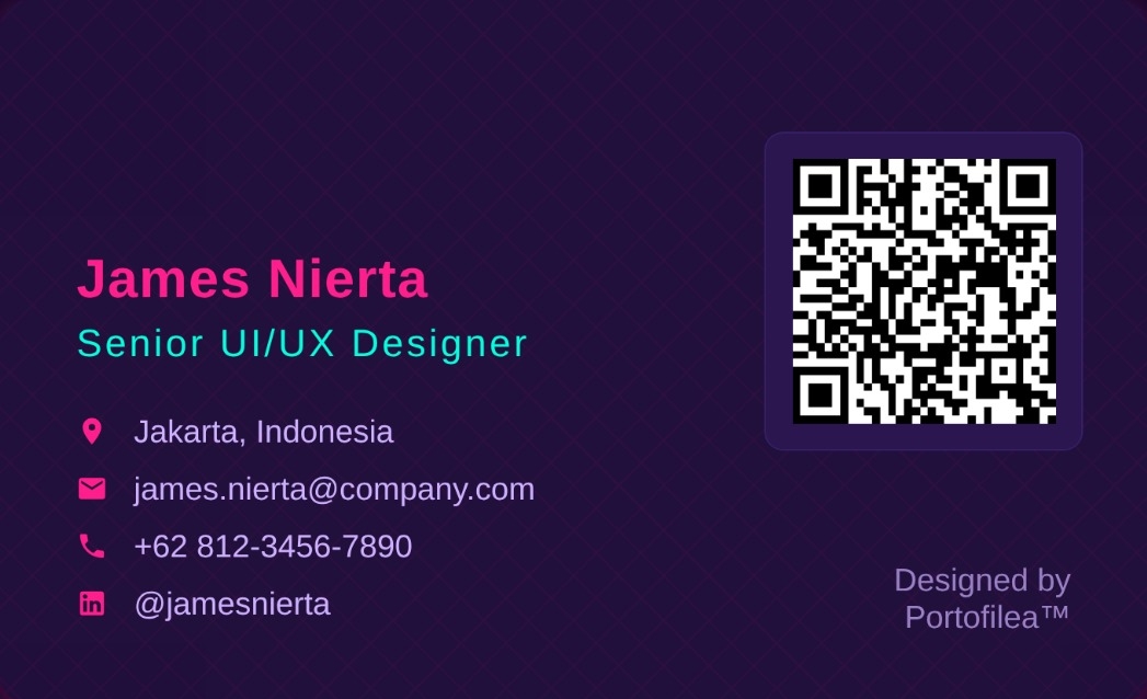 Modern Name Card: Frontline Design 2