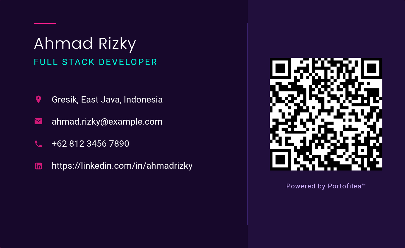Modern Name Card: Frontline Design 5