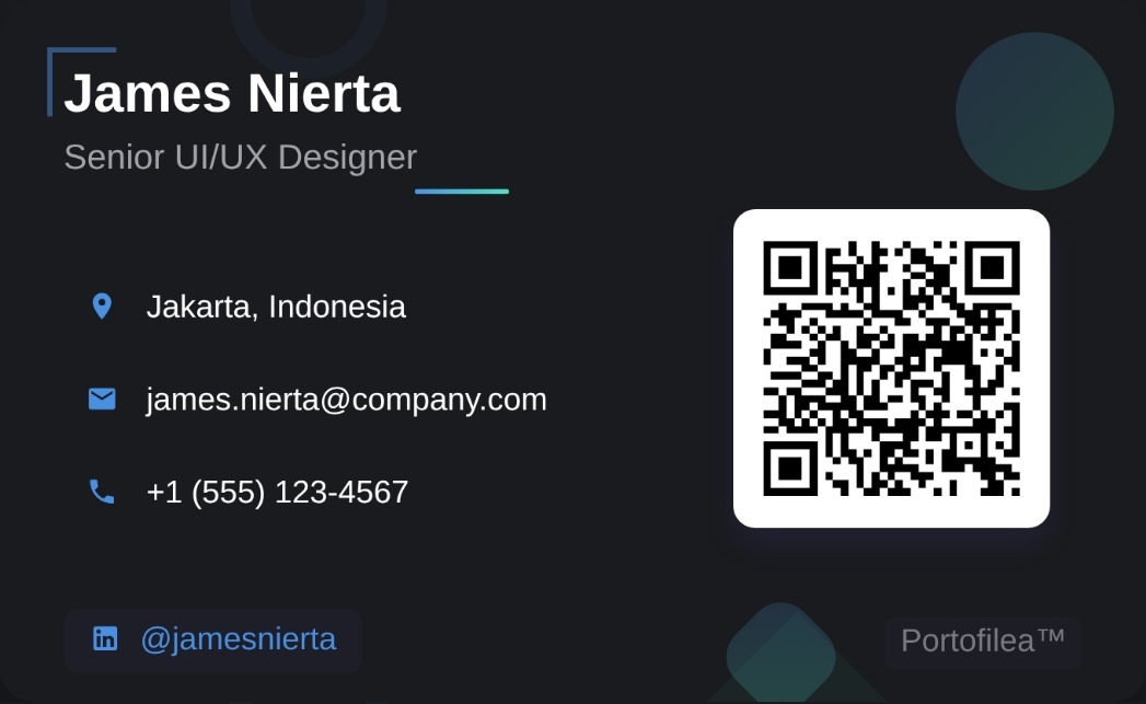 Modern Name Card: Frontline Design 4