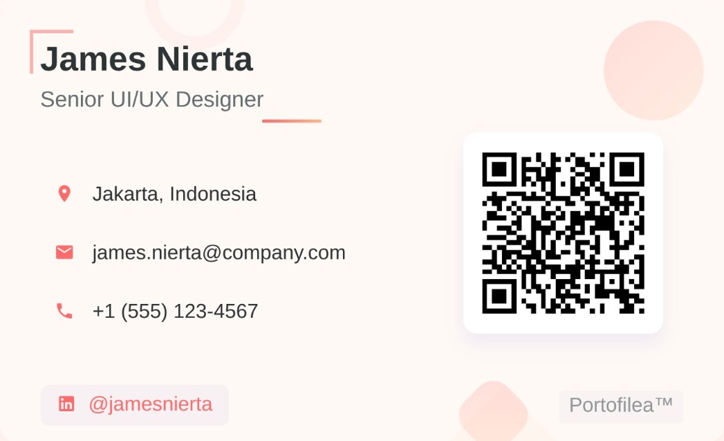 Modern Name Card: Frontline Design 4